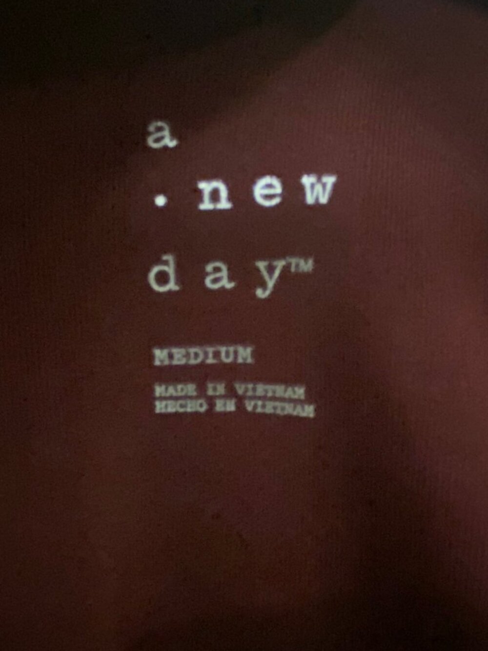A New Day Maroon Cropped Slouchy Crewneck Sweatshirt - Size Medium